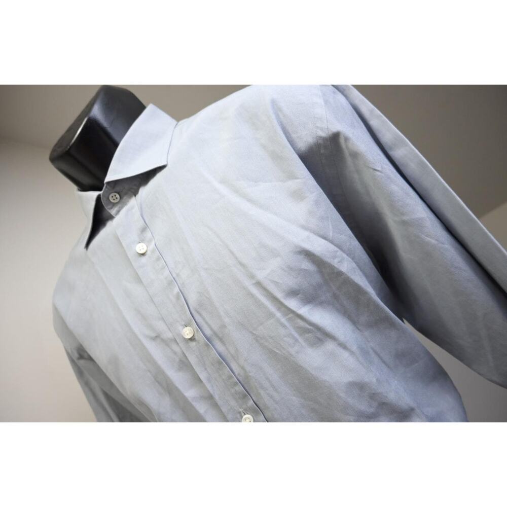 Ralph Lauren Black Label Dress Shirt Made In Italy Gray Designer Mens Sz 17 XL